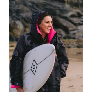 DRYROBE Advance Long Sleeve Schwarz Camo Pink S