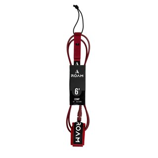 ROAM Surfboard Leash Comp 6.0 183cm 6mm Dunkelrot