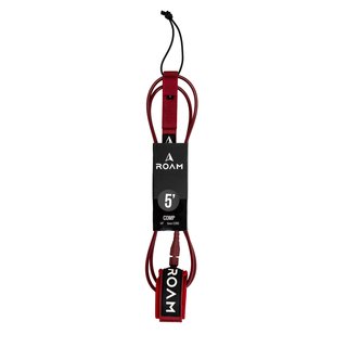 ROAM Surfboard Leash Comp 5.0 152cm 6mm Dunkelrot
