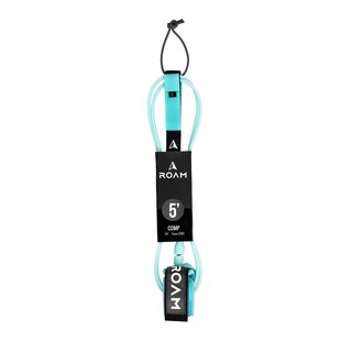 ROAM Surfboard Leash Comp 5.0 Lite Teal