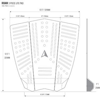 ROAM Footpad Deck Lite Traction Pad 3 tlg Teal