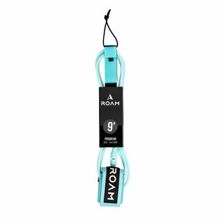 ROAM Surfboard Leash Premium 9.0 Lite Teal