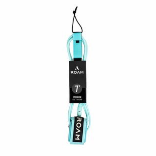 ROAM Surfboard Leash Premium 7.0 Lite Teal