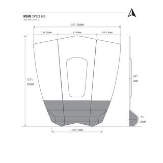 ROAM Footpad Deck Grip Traction Pad 3 tlg Seagreen