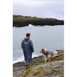 DRYROBE Dog Coat Hundemantel Grau Orange XXXL