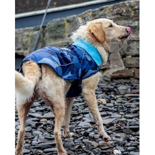 DRYROBE Dog Coat Hundemantel Blau Camo XXXL