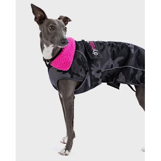DRYROBE Dog Coat Hundemantel SchwarzCamo Pink XXXL