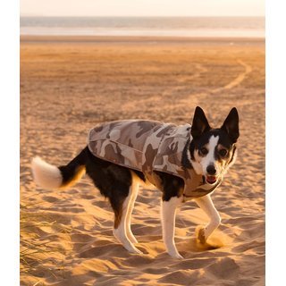 DRYROBE Dog Coat Hundemantel Sand Camo XXL