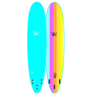 GO Surfboard Safety Soft Pro 9.0 Blue Rainbow