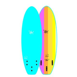 GO Surfboard Safety Soft Pro 6.6 Blue Rainbow