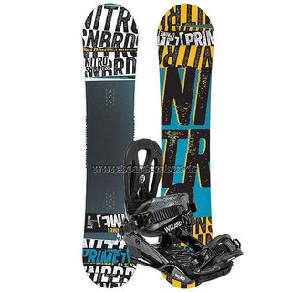 NITRO Snowboard Set PRIME STACKED 159 cm WIDE + WIZARD Bindung BLACK L 2015 