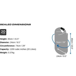 OverBoard wasserdichter Packsack Pro-Vis 20 Lit Ge