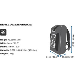 OverBoard wasserdichter Rucksack 30 Liter Blau