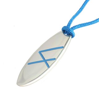 Silver+Surf Silber Schmuck Surfboard Gr L Blau