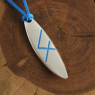 Silver+Surf Silber Schmuck Surfboard Gr L Blau