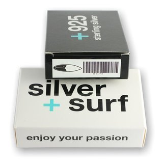 Silver+Surf Silber Schmuck Surfboard Gr L Blau