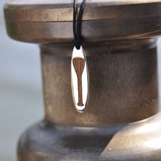 Silver+Surf Silber Schmuck SUP Gr L Paddel Holz