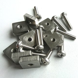 10x Schrauben + Plttchen M4x20mm US Box Finne