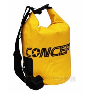 CONCEPT X wasserdichter Packsack 10 Liter Gelb