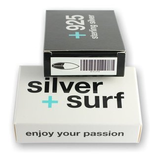 Silver+Surf Silber Schmuck Snowboard Tree Schwarz