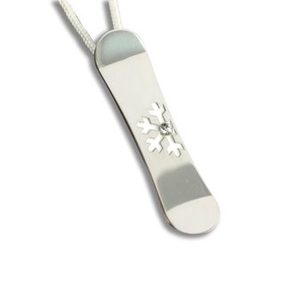 Silver+Surf Silber Schmuck Snowboard Gr M Snow W