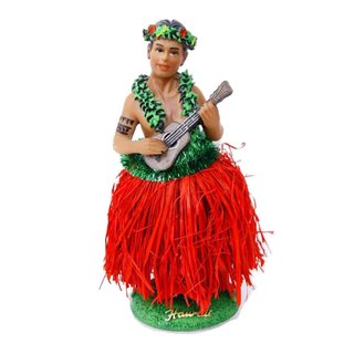 Aloha Wackel Hula Figur (16cm) - thin man with ukelele