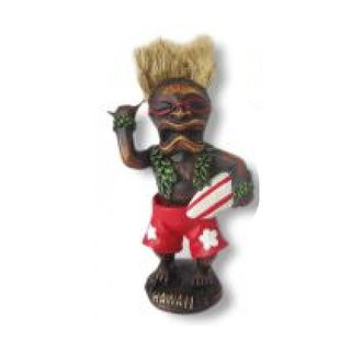 Aloha Wackel Hula Figur (10,5cm) - big hair surfer ROT