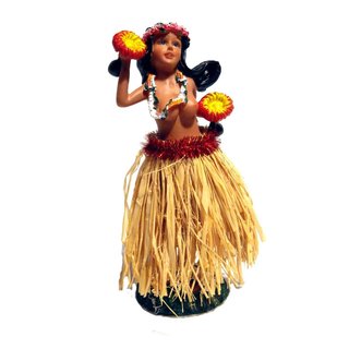 Aloha Wackel Hula Mädchen Figur (16cm) - Oben Ohne