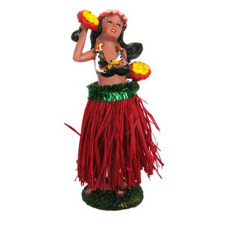 Aloha Wackel Hula Mdchen Figur (16cm) - big busen Rock Rot